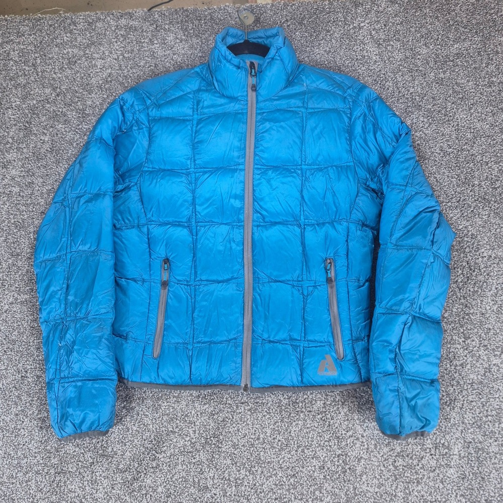 First Ascent Eddie Bauer Puffer Jacket Womens Medium Blue 800 Fill Down Quilted